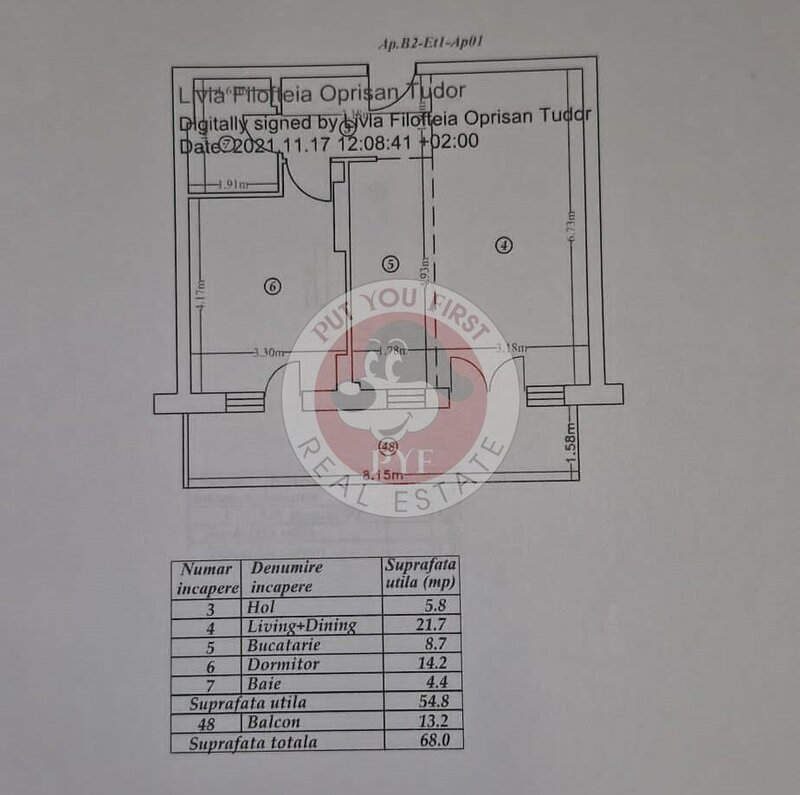 Iancu Nicolae |  2 camere | Decomandat | 68mp | B11981